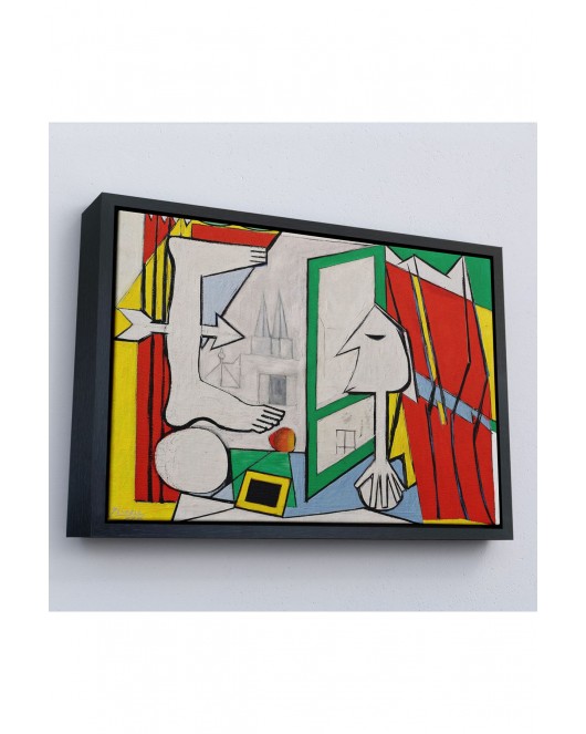 Çerçeveli Pablo Picasso - Açık Pencere Tablo - La Fenetre Ouverte-7091