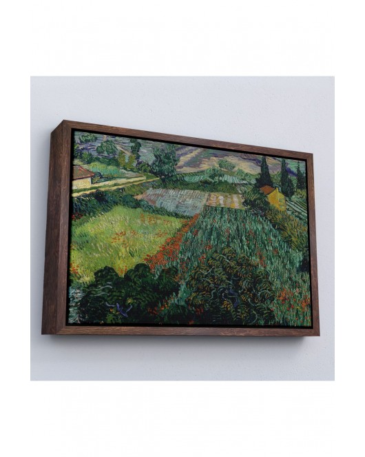 Çerçeveli Vincent Van Gogh - Gelincikli Tarla Tablo - Field With Poppies-7181
