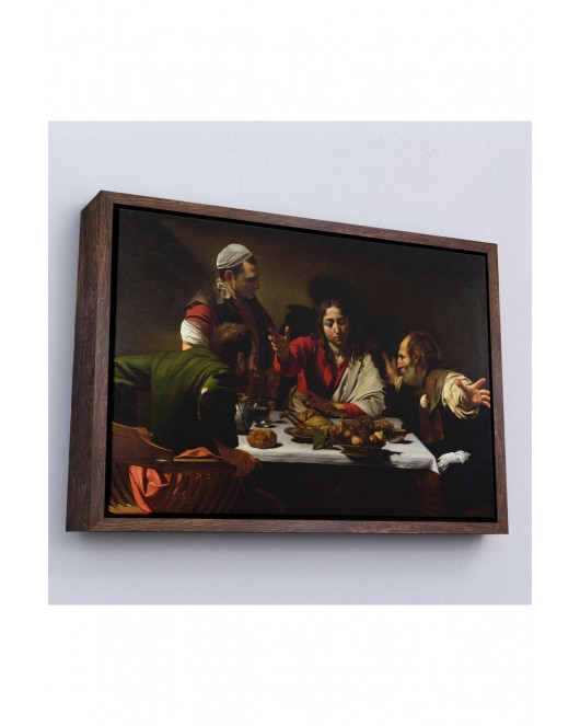 Çerçeveli Caravaggio - Emmaus'Ta Akşam Yemeği Tablo - Supper At Emmaus-7137