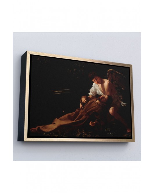 Çerçeveli Caravaggio - Saint Francis Of Assisi İn Ecstasy Tablo-7123