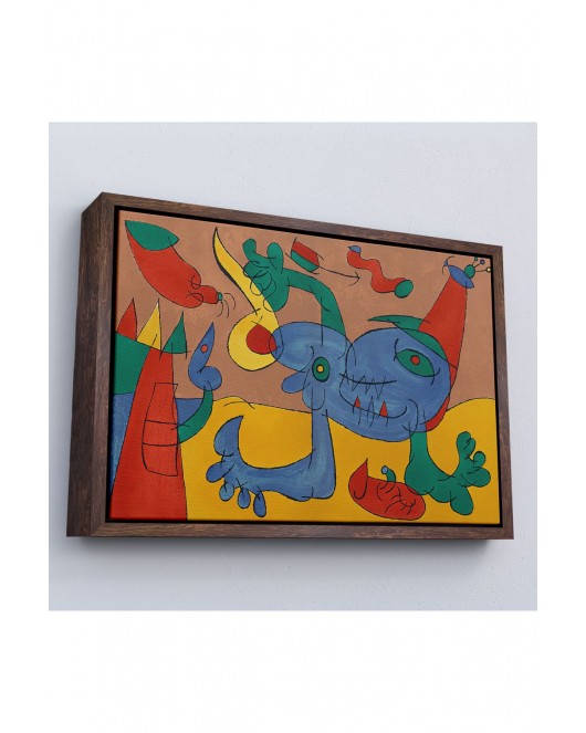 Çerçeveli Joan Miro Soyut Sanat Tablosu-7068
