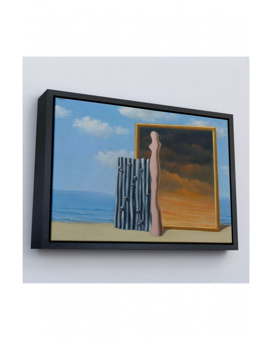 Çerçeveli René Magritte - Deniz Kıyısında Kompozisyon Tablosu-7063