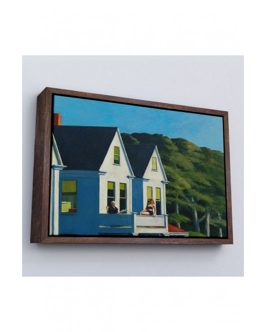 Çerçeveli Edward Hopper - İkinci Kat Güneş Işığı Tablo - Second Story Sunlight-7129