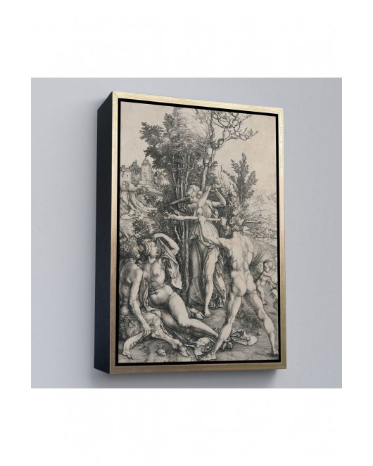 Çerçeveli Albrecht Dürer - Herkül Yol Ayrımında Tablo - Hercules At The Crossroads-7326