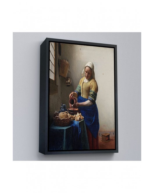 Çerçeveli Johannes Vermeer - Sütçü Kız Tablo - The Milkmaid-7434