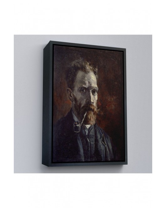 Çerçeveli Vincent Van Gogh - Pipolu Portre Tablo-7461