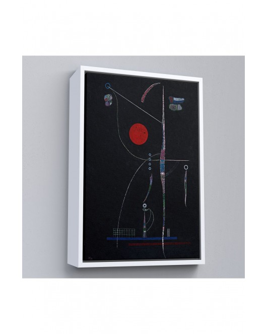 Çerçeveli Wassily Kandinsky - Kırmızı Vurgu Tablosu-7496