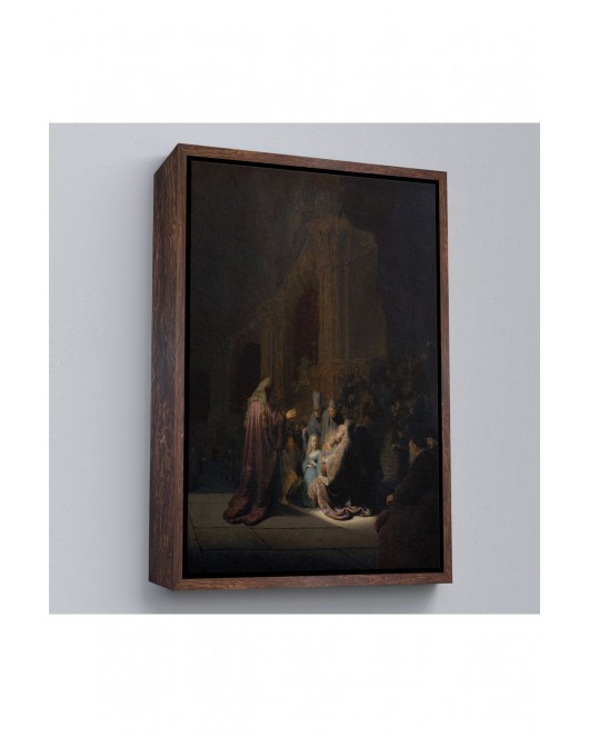 Çerçeveli Rembrandt Van Rijn Simeon - Tapınakta Övgü Şarkısı Tablo-7408