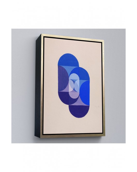 Çerçeveli Joseph Schillinger - Mavi Anahtar Tablo - Key Blue-7337
