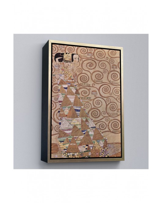 Çerçeveli Gustav Klimt - Hayat Ağacı Tablosu - Expectation From Tree Of Life-7293
