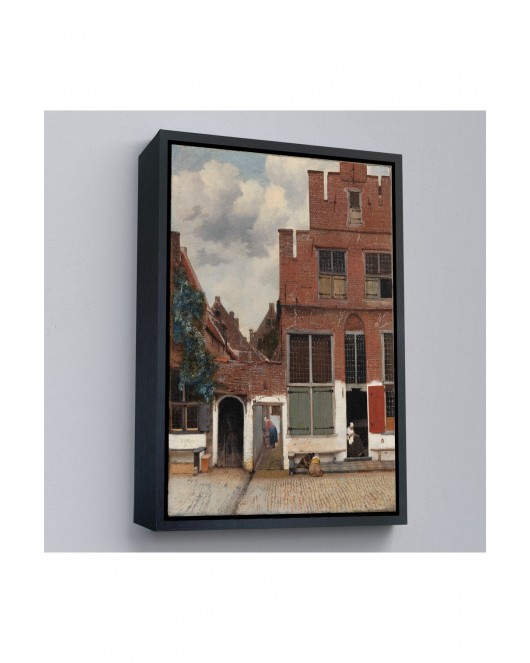 Çerçeveli Johannes Vermeer - Küçük Sokak Tablosu-7472