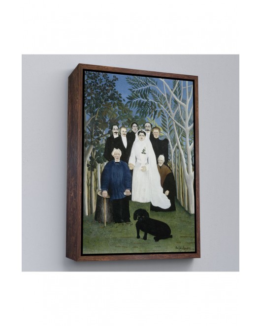 Çerçeveli Henri Emilien Rousseau - Düğün Partisi Tablosu - The Wedding Party-7436