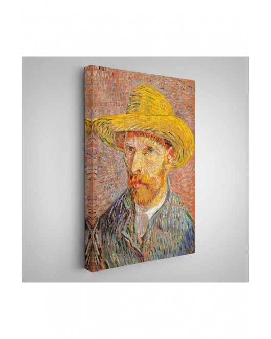 Vincent Van Gogh - Hasır Şapkalı Otoportre Tablosu-7449