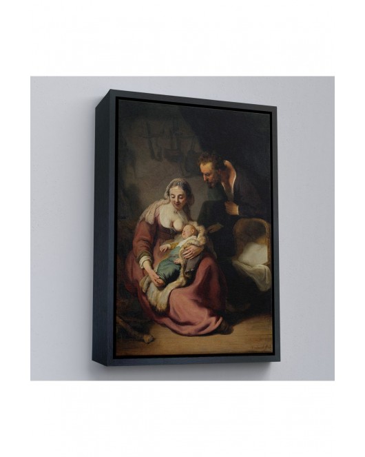 Çerçeveli Rembrandt - Kutsal Aile Tablo - The Holy Family-7431