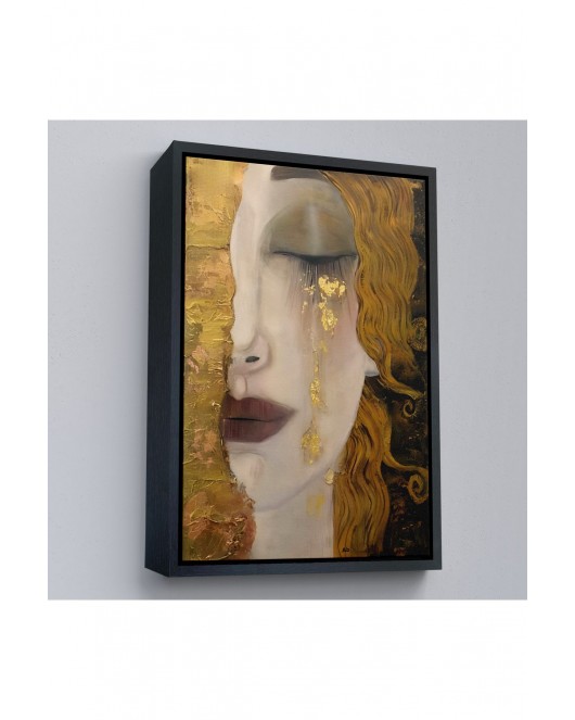 Çerçeveli Gustav Klimt - Altın Gözyaşları Tablosu-7319