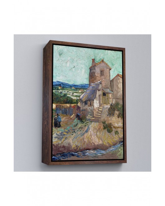 Çerçeveli Vincent Van Gogh - Crau'Nun Evi Tablo-7478