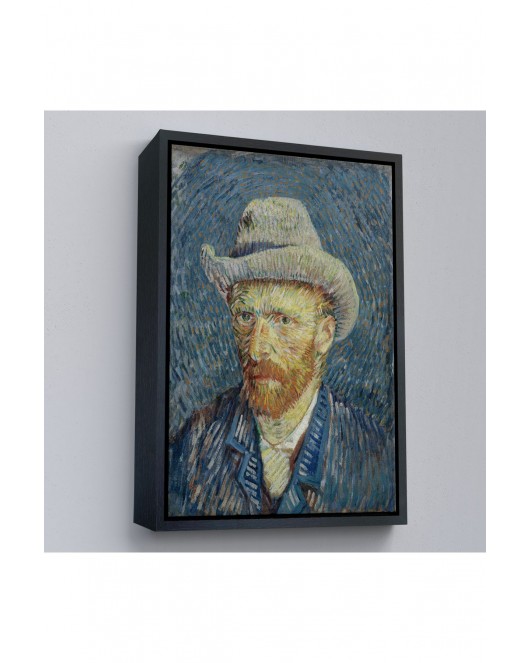 Çerçeveli Vincent Van Gogh - Hasır Şapkalı Otoportre Tablosu-7481