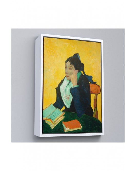 Çerçeveli Vincent Van Gogh - Kitaplarla Madame Ginoux Tablosu-7448