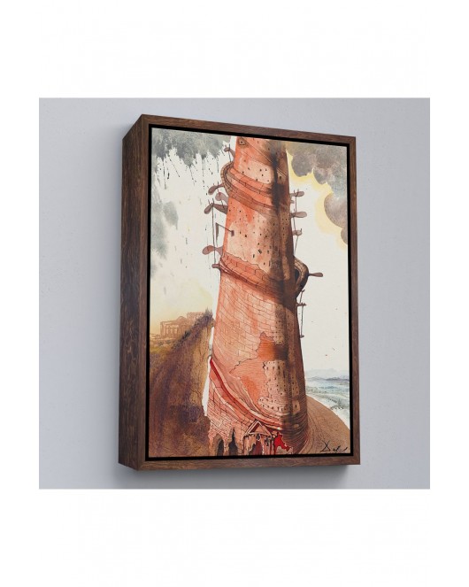 Çerçeveli Salvador Dali - Kule Tablo-7394