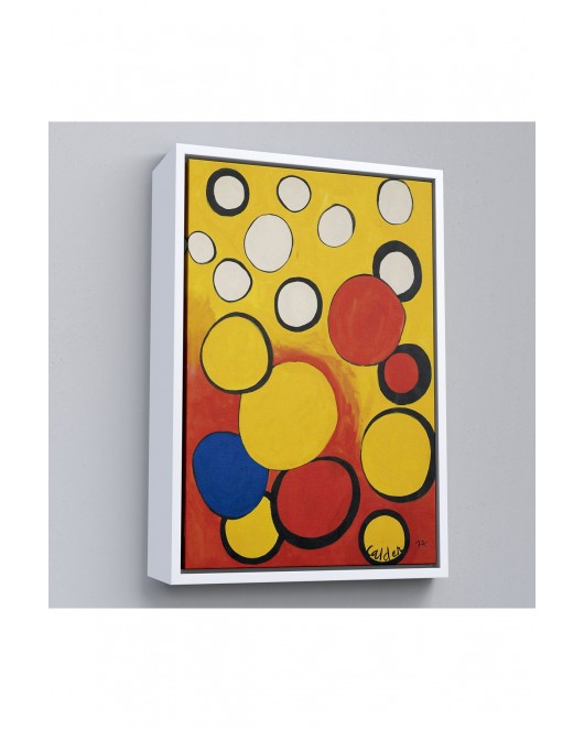Çerçeveli Calder - Sarı Ve Kırmızı Küreler Tablosu - Orbs On Yellow And Red-7367