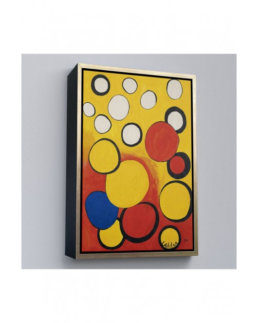 Çerçeveli Alexander Calder - Sarı Ve Kırmızı Küreler Tablosu - Orbs On Yellow And Red-7367