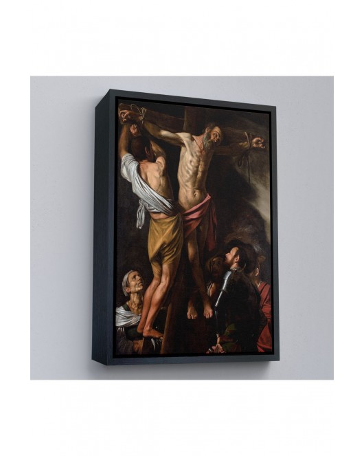 Çerçeveli Caravaggio - Aziz Andrew'Un Çarmıha Gerilmesi Tablo - The Crucifixion Of Saint Andrew-7424