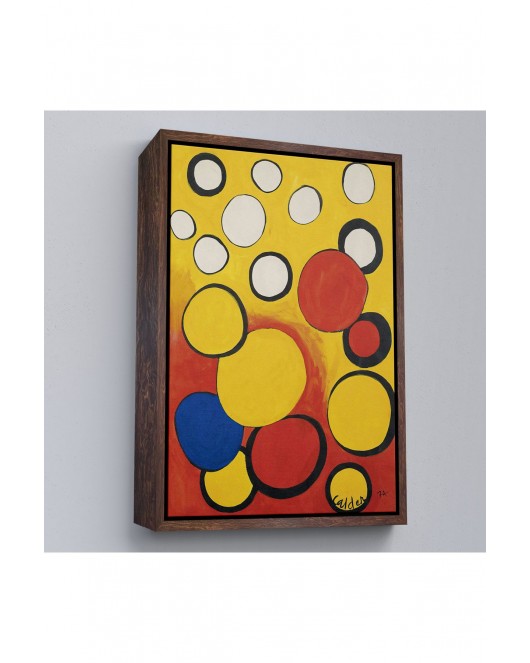 Çerçeveli Alexander Calder - Sarı Ve Kırmızı Küreler Tablosu Orbs On Yellow And Red-7367