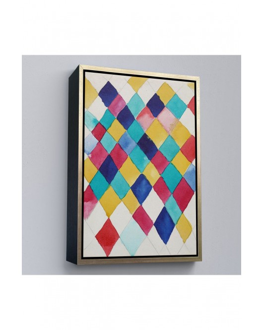 Çerçeveli Elmaslarla Renk Çalışması Tablo - Vasily Kandinsky-7491