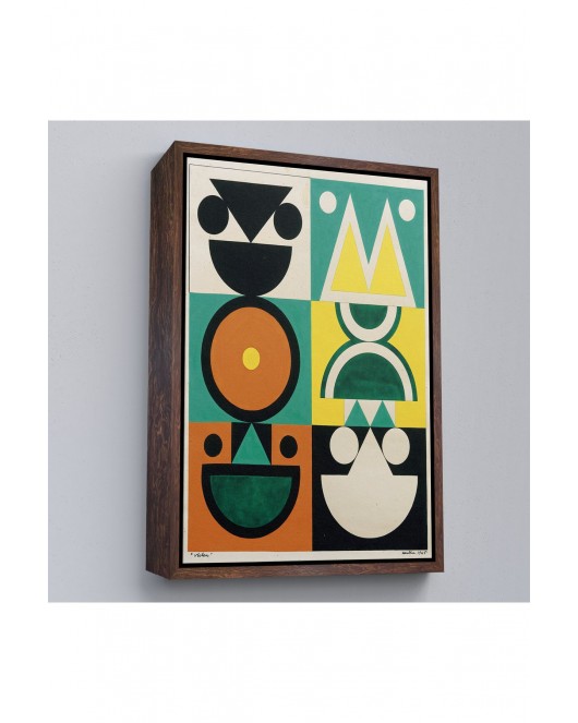 Çerçeveli Auguste Herbin - Vıolon Tablo-7482
