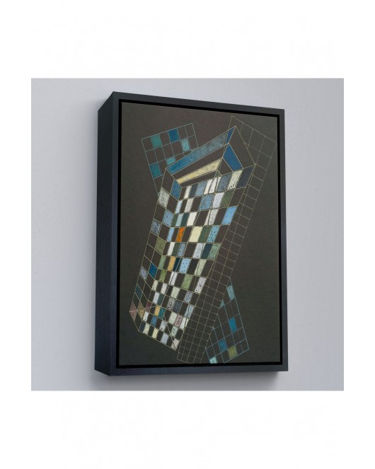 Çerçeveli Wassily Kandinsky - Küçük Uçaklar Tablosu-7494