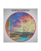 Fırça Darbeleri ile Soyut Yağlıboya Görünüm Dekoratif Kanvas Duvar Tablosu-3760