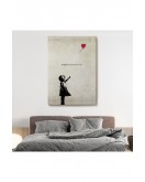 Banksy Kırmızı Balonlu Kız Dekoratif Modern Kanvas Tablo-4962