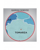 Kayseri İli ve İlçeler Haritası Dekoratif Kanvas Tablo 1387