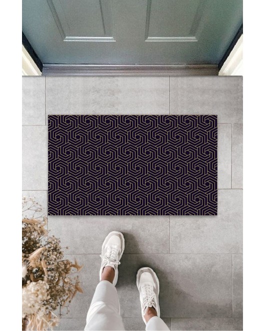 K&G foot rest Dış ve İç Mekan Siyah Kapı Önü Paspası Spiral Desen Paspas