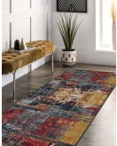 Vintage Desenli Halı, Pamuk Dokuma Pamuklu Taban Dekoratif Halı Kilim 60