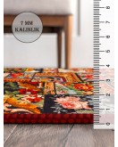 Vintage Desenli Halı, Pamuk Dokuma Pamuklu Taban Dekoratif Halı Kilim 28
