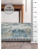 Vintage Desenli Halı, Pamuk Dokuma Pamuklu Taban Dekoratif Halı Kilim 4