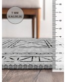 Vintage Desenli Halı, Pamuk Dokuma Pamuklu Taban Dekoratif Halı Kilim 3