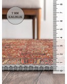 Vintage Desenli Halı, Pamuk Dokuma Pamuklu Taban Dekoratif Halı Kilim 72
