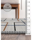 Vintage Desenli Halı, Pamuk Dokuma Pamuklu Taban Dekoratif Halı Kilim 10