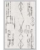 Vintage Desenli Halı, Pamuk Dokuma Pamuklu Taban Dekoratif Halı Kilim 73