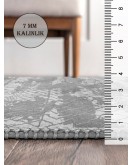 Vintage Desenli Halı, Pamuk Dokuma Pamuklu Taban Dekoratif Halı Kilim 43
