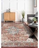 Vintage Desenli Halı, Pamuk Dokuma Pamuklu Taban Dekoratif Halı Kilim 83