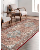 Vintage Desenli Halı, Pamuk Dokuma Pamuklu Taban Dekoratif Halı Kilim 83