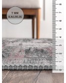 Vintage Desenli Halı, Pamuk Dokuma Pamuklu Taban Dekoratif Halı Kilim 16