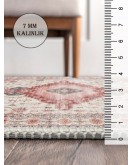 Vintage Desenli Halı, Pamuk Dokuma Pamuklu Taban Dekoratif Halı Kilim 23