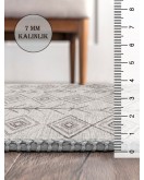 Vintage Desenli Halı, Pamuk Dokuma Pamuklu Taban Dekoratif Halı Kilim 78