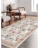 Vintage Desenli Halı, Pamuk Dokuma Pamuklu Taban Dekoratif Halı Kilim 98