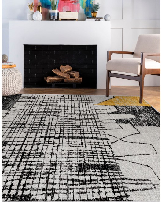 Vintage Desenli Halı, Pamuk Dokuma Pamuklu Taban Dekoratif Halı Kilim 67