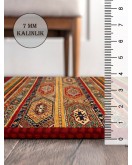 Vintage Desenli Halı, Pamuk Dokuma Pamuklu Taban Dekoratif Halı Kilim 29